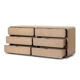 Maia 6 Drawer Dresser - Dusty Brown Cane | shipping 12/25/2026