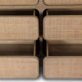 Maia 6 Drawer Dresser - Dusty Brown Cane | shipping 12/25/2026