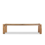 Featuring Marcia Natural Reclaimed French Oak Dining Table 120" by Four Hands at Amethyst Home. Designed by Thomas Bina and Ronald Sasson, a design partnership blending both modern minimalist and Brazilian influences. Crafted from natural reclaimed French oak with overstated joint details. Rounded edges bring a soft, playful feel to this grand-scale piece. Seats 12.Overall Di. Amethyst Home provides interior design, new construction, custom furniture, and area rugs in the Salt Lake City metro area