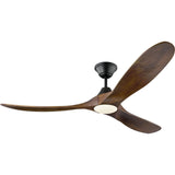 Matte Black with Dark Walnut Blades and Light Kit