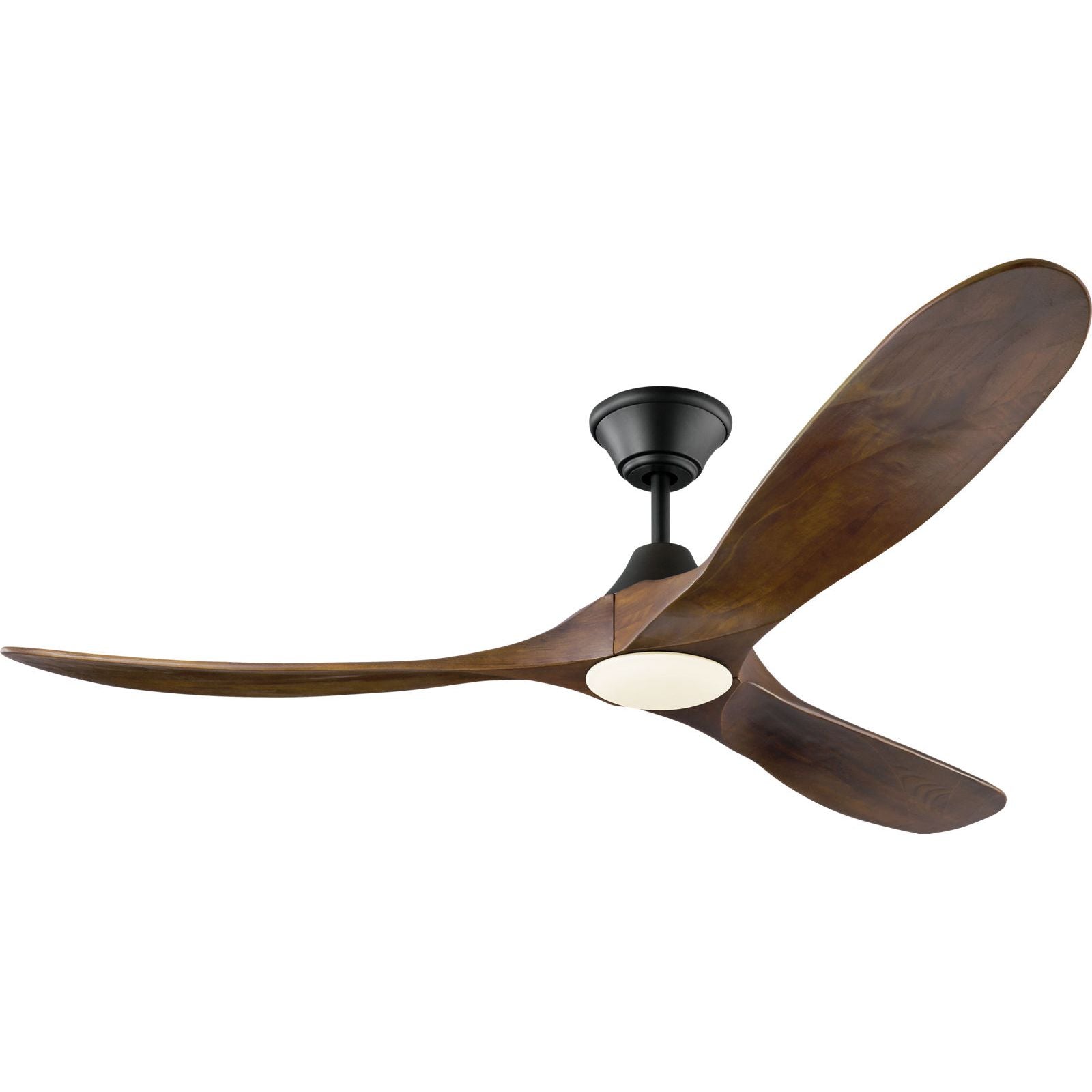 Matte Black with Dark Walnut Blades and Light Kit