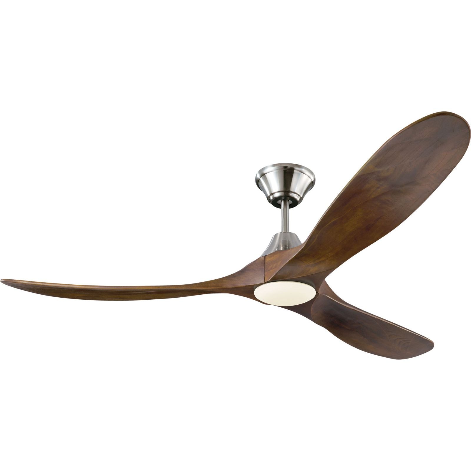 Brushed Steel with Dark Walnut Blades and Light Kit