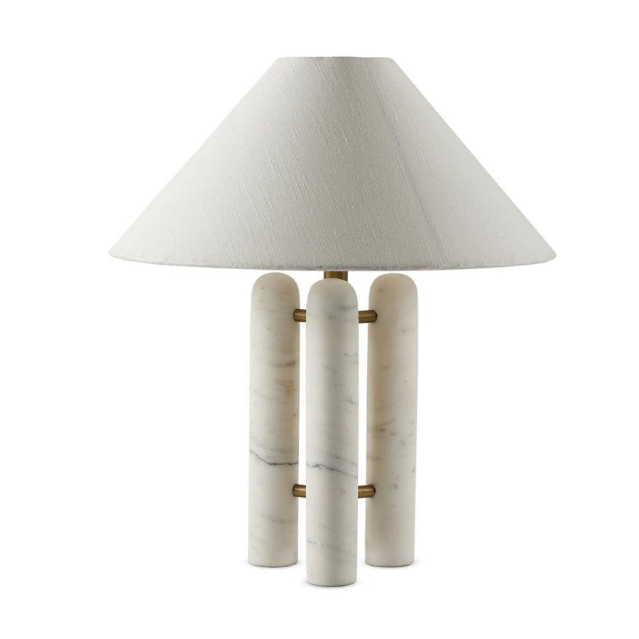 Medici Charcoal and White Marble Table Lamp