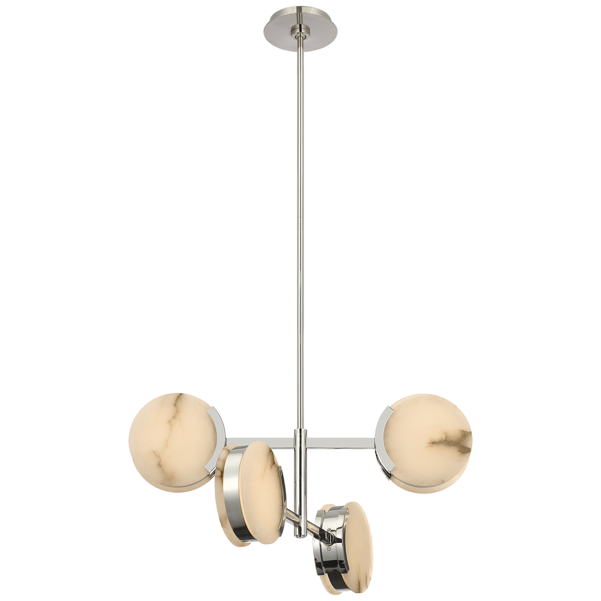 Melange 25" Multi-Positional Semi-Flush Chandelier Polished Nickel | shipping 10/21/2025