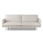 Featuring Melle Omari Natural Sofa by Four Hands at Amethyst Home. A minimalist form to redefine contemporary seating. Made from light, neutral high-performance with a slim profile, expert tailoring and plush cushions for comfort. Sleek metal legs and compact sizing make this piece a versatile anchor for smaller living spaces. Performance fabrics are specially created to withstand. Amethyst Home provides interior design, new construction, custom furniture, and area rugs in the Calabasas metro area