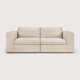 Featuring Mellow Off White Modular Sofa by Ethnicraft at Amethyst Home. Comfort ideals form the basis of the Mellow. With clean and classic
lines, paired with subtle seam detailing, the Mellow is the welcoming
anchor to a liveable lounge space. Choose and place configurable pieces together for a personalised sofa to suit your needs.Adjustable Feet : NoBackrest Density : 30 kg/. Amethyst Home provides interior design, new construction, custom furniture, and area rugs in the Newport Beach metro area
