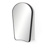 Featuring Merona Iron Matte Black Mantel Mirror by Four Hands at Amethyst Home. A swooped silhouette creates rounded corners while maintaining a sleek overall look.Overall Dimensions: 39.00"w x 2.00"d x 44.00"hWeight : 66.40 lbsMaterials : Iron, Mirror, Engineered Hardwood. Amethyst Home provides interior design, new construction, custom furniture, and area rugs in the Tampa metro area
