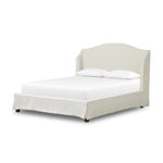 Featuring Meryl Broadway Mist Slipcover Bed by Four Hands at Amethyst Home. Inspired by the curved silhouette of the camel-back sofa, this classic shape is updated with the casual look of a slipcover. Slipcovered styles are fully removable and machine-washable for easy care.KingOverall Dimensions: 86.50"w x 89.00"d x 52.50"hWeight: 217.59 lbsQueenOverall Dimensions: 70.00"w x 89.0. Amethyst Home provides interior design, new construction, custom furniture, and area rugs in the Calabasas metro area