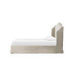 Featuring Meryl Broadway Stone Slipcover Bed by Four Hands at Amethyst Home. Inspired by the curved silhouette of the camel-back sofa, this classic shape is updated with the casual look of a slipcover. Slipcovered styles are fully removable and machine-washable for easy care.KingOverall Dimensions: 86.50"w x 89.00"d x 52.50"hWeight: 217.59 lbsQueenOverall Dimensions: 70.00"w x 89.00"d. Amethyst Home provides interior design, new construction, custom furniture, and area rugs in the Tampa metro area