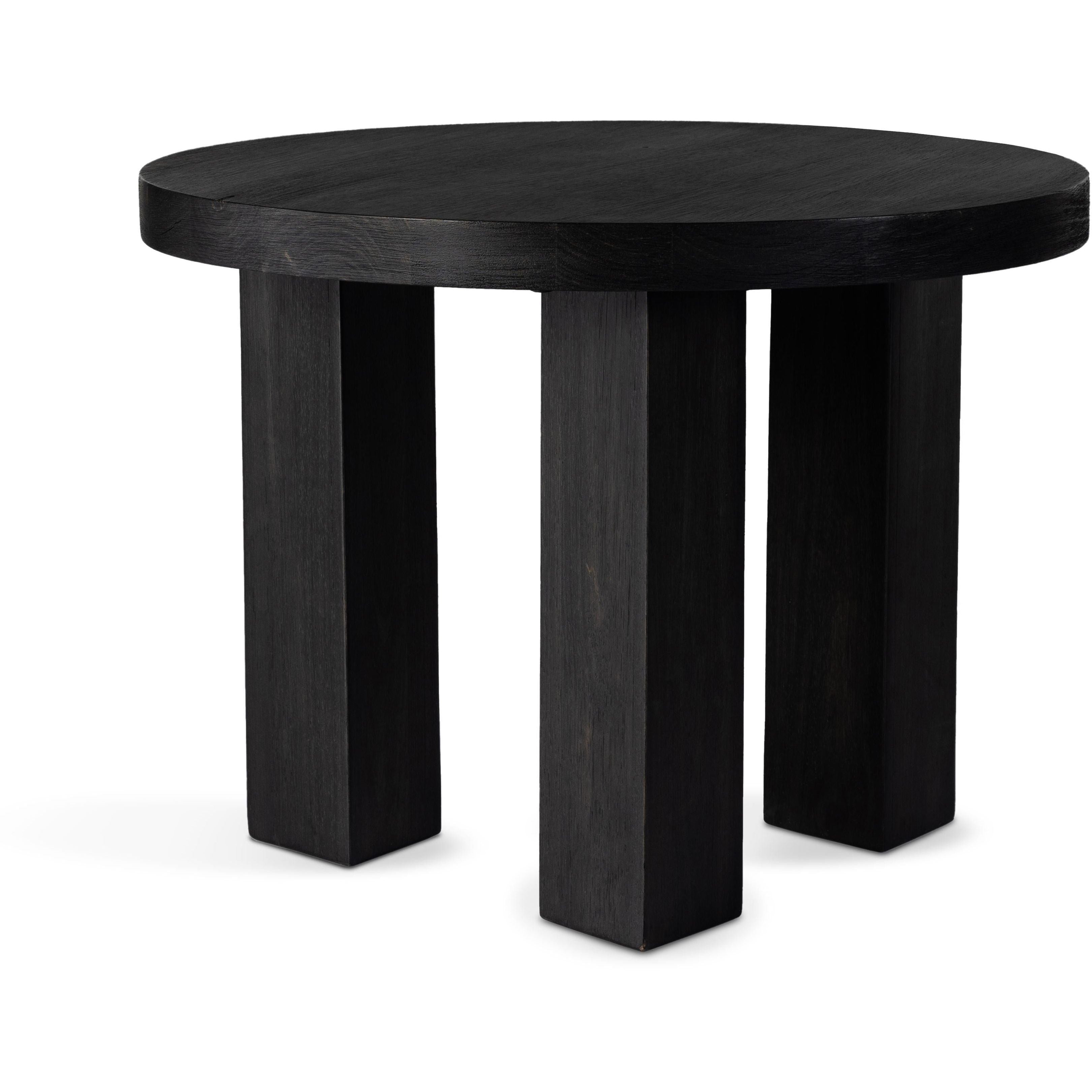 Featuring Mesa Ebony Parawood End Table by Four Hands at Amethyst Home. The perfect place to keep a drink or book within reach, light-brushed parawood forms a rounded tabletop, with thick, triangular pedestal legs inspired by modern European design.
Overall Dimensions: 24"W x 24"L x 18"HColors: Ebony ParawoodMaterials: Solid ParawoodClearance from Floor: 1. Amethyst Home provides interior design, new home construction design consulting, vintage area rugs, and lighting in the Washington metro area.