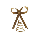 Metal Bow Tree Topper, Gold Glitter Finish