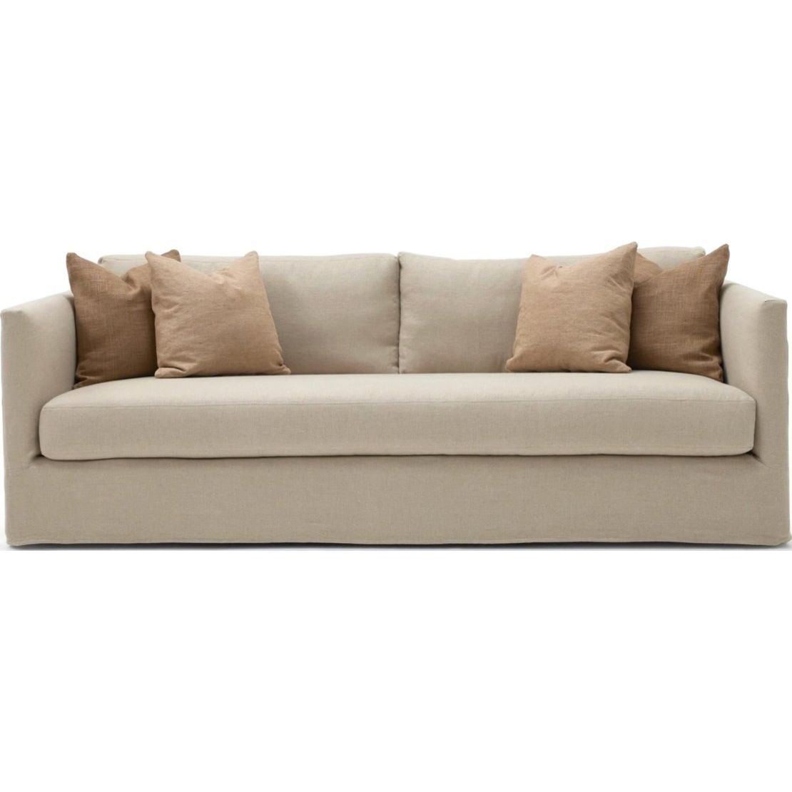 Millie Flax Linen Slipcovered Sofa  Verellen