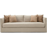 Millie Flax Linen Slipcovered Sofa  Verellen