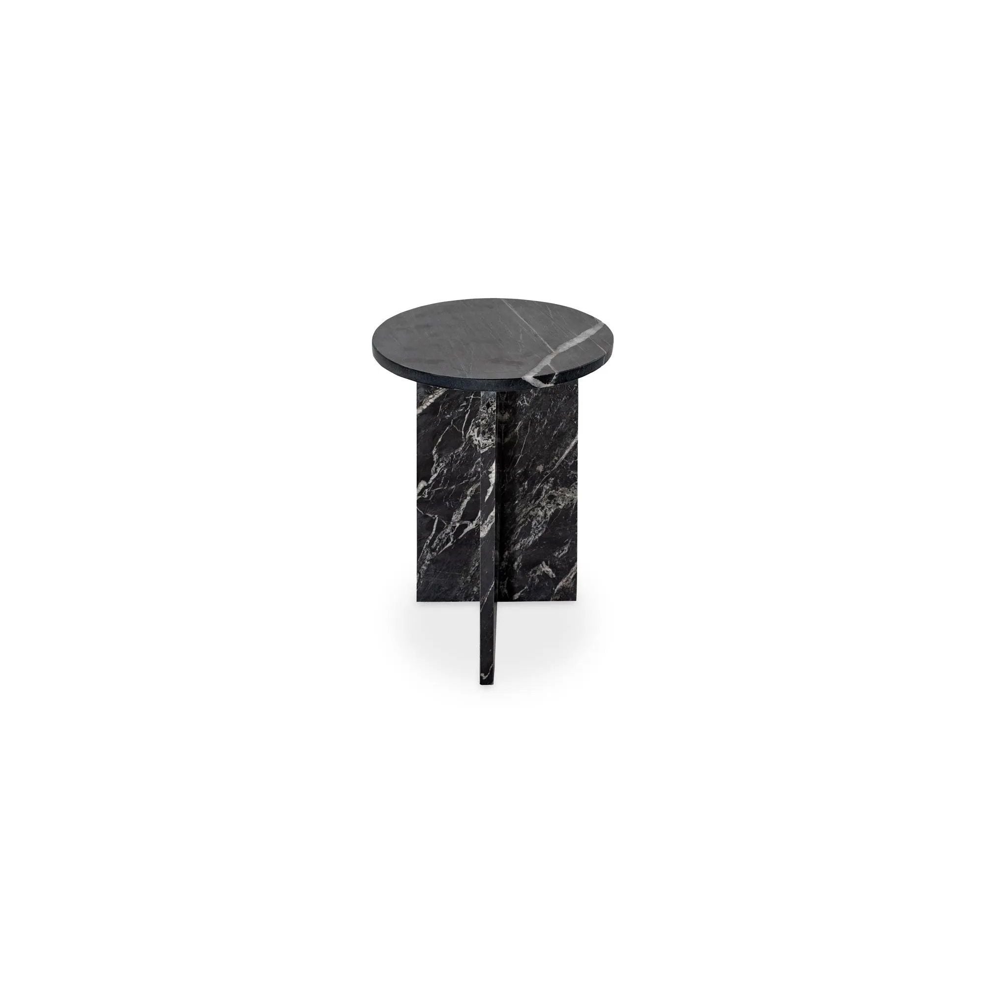 Small table, big presence. Grace brings a quiet, sculptural mood—like a gallery piece that happens to hold your coffee. Carved from solid black marble, each surface shows natural movement, so no two feel identical. The rounded top and bold geometric base keep the look contemporary while staying easy to mix with other pieces. Amethyst Home provides interior design, new home construction design consulting, vintage area rugs, and lighting in the Houston metro area.