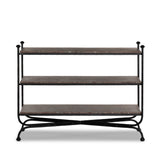 Monroe Bookshelf - Textured Smoke and Russet - Aged Hammered Iron | shipping 12/25/2026
