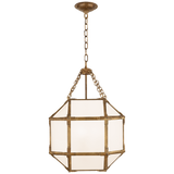 Featuring Morris Small Lantern Gilded Iron by Visual Comfort at Amethyst Home. The Morris by Suzanne Kasler adds refined charm to any style of kitchen or entryway. Clear or white glass panes adorn the geometric frame in antique zinc, polished nickel or gilded iron, allowing for brighter or more diffused illumination.
Overall Dimensions: 13.5" L x 13.5" W x 21.5" HWeight: 14 lbs.. Amethyst Home provides interior design, new construction, custom furniture, and area rugs in the Dallas metro area