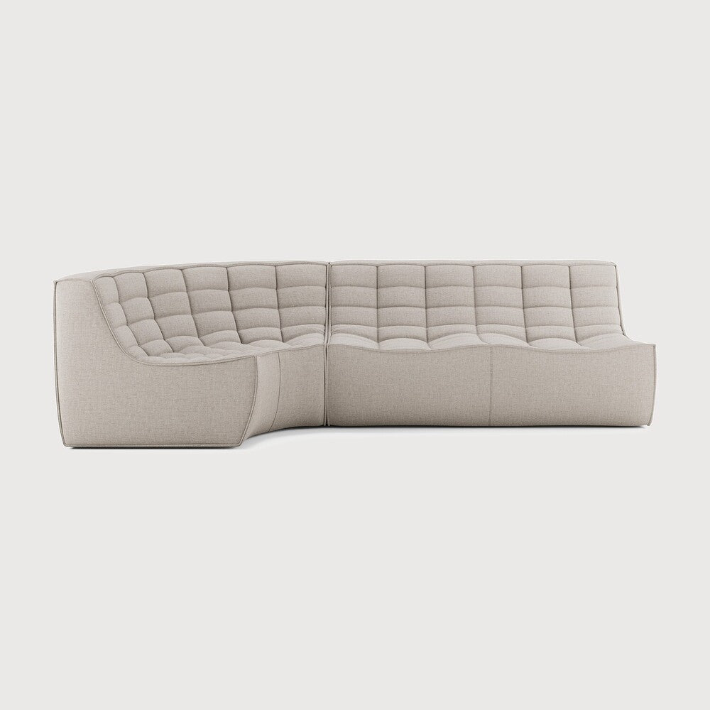 N701 Beige 90° Round Left Corner Modular Sofa Set | ready to ship!