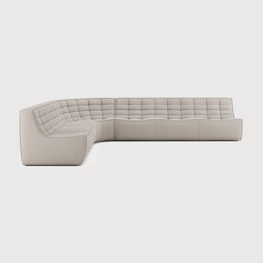 Featuring N701 Beige 90° Round Left Corner Modular Sofa Set by Ethnicraft at Amethyst Home. The N701 sofa is an inviting design that oozes comfort and relaxation. By combining the different modules and sizes, you have unlimited possibilities when it comes to creating your own unique setting. Designed by Jacques Deneef, it’s available in multiple colours and materials, with pre-co. Amethyst Home provides interior design, new construction, custom furniture, and area rugs in the Des Moines metro area