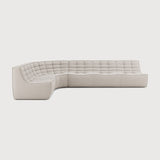 Featuring N701 Beige 90° Round Left Corner Modular Sofa Set by Ethnicraft at Amethyst Home. The N701 sofa is an inviting design that oozes comfort and relaxation. By combining the different modules and sizes, you have unlimited possibilities when it comes to creating your own unique setting. Designed by Jacques Deneef, it’s available in multiple colours and materials, with pre-configu. Amethyst Home provides interior design, new construction, custom furniture, and area rugs in the Tampa metro area