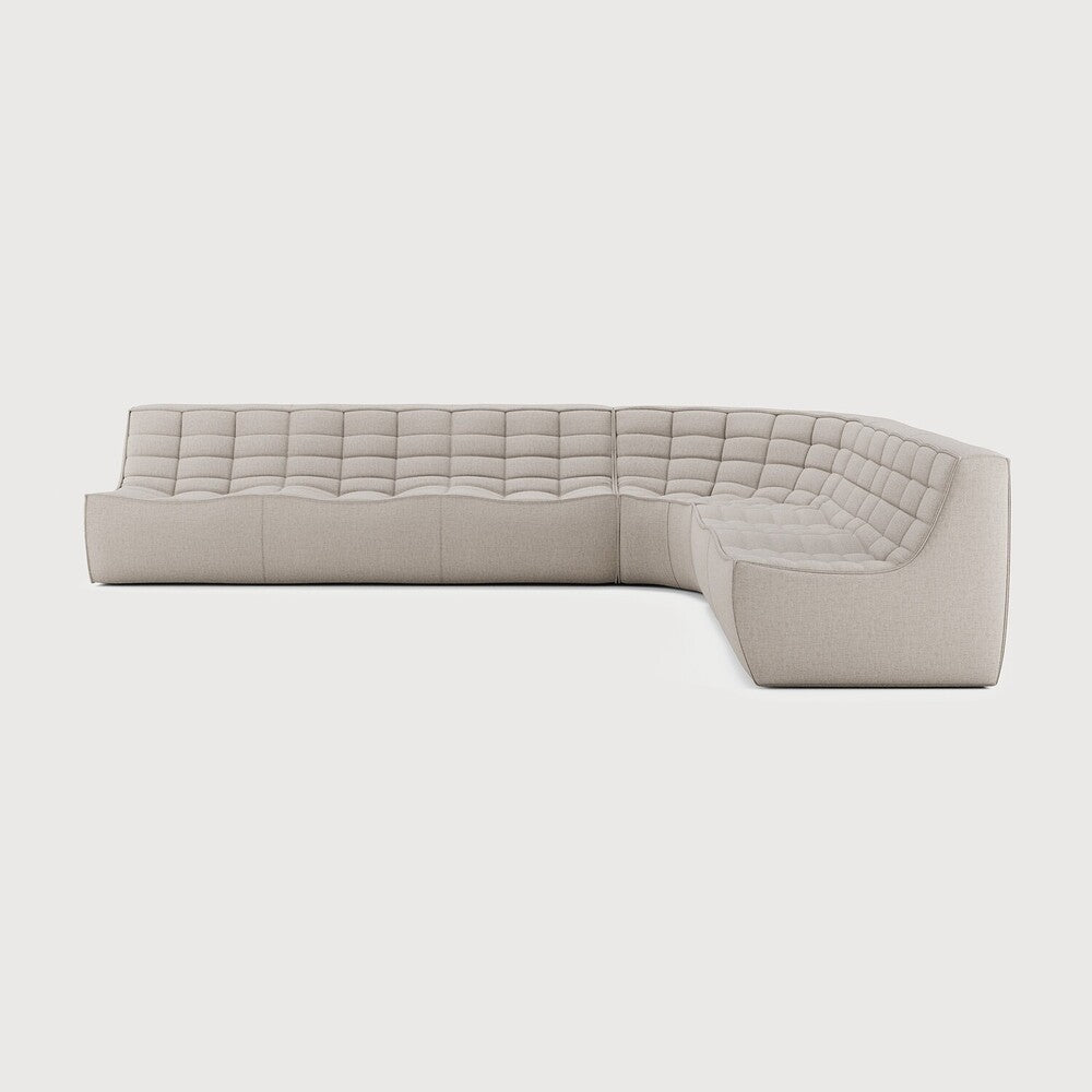 Featuring N701 Beige 90° Round Corner Right Modular Sofa Set by Ethnicraft at Amethyst Home. The N701 sofa is an inviting design that oozes comfort and relaxation. By combining the different modules and sizes, you have unlimited possibilities when it comes to creating your own unique setting. Designed by Jacques Deneef, it’s available in multiple colours and materials, with pre. Amethyst Home provides interior design, new construction, custom furniture, and area rugs in the Laguna Beach metro area