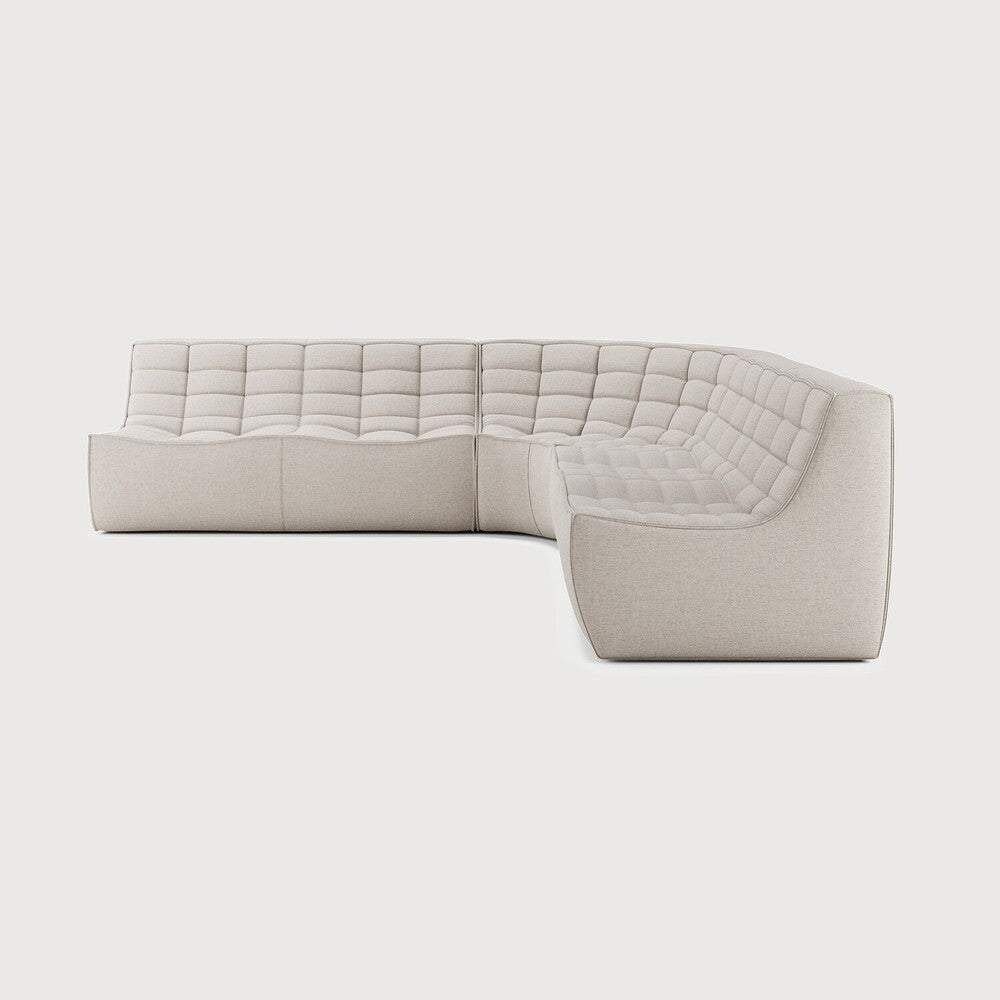 Featuring N701 Beige 90° Round Corner Right Modular Sofa Set by Ethnicraft at Amethyst Home. The N701 sofa is an inviting design that oozes comfort and relaxation. By combining the different modules and sizes, you have unlimited possibilities when it comes to creating your own unique setting. Designed by Jacques Deneef, it’s available in multiple colours and materials, with pre-config. Amethyst Home provides interior design, new construction, custom furniture, and area rugs in the Miami metro area