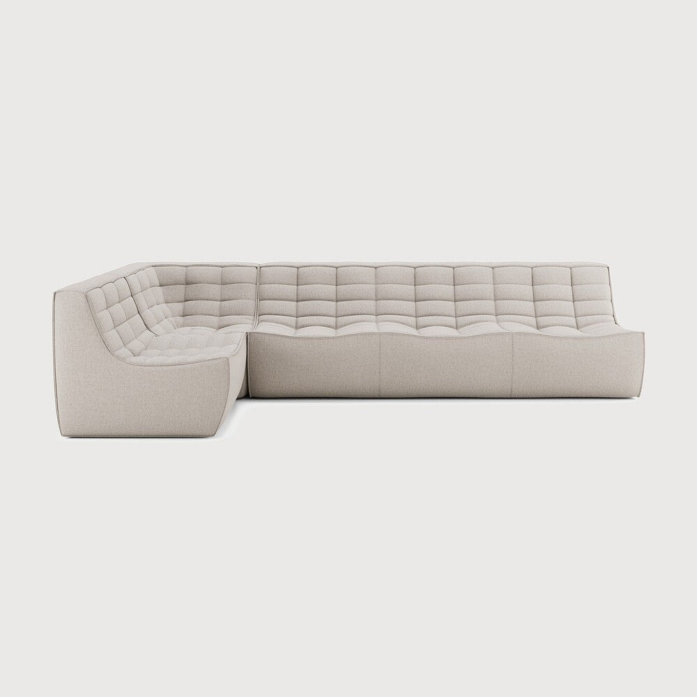 N701 Beige 90° Square Left Corner Modular Sofa Set | ready to ship!