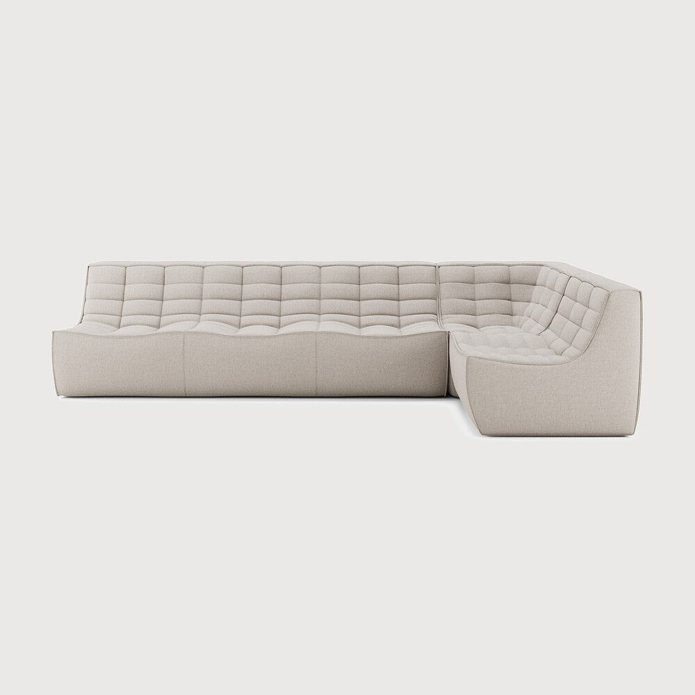 Featuring N701 Beige 90° Square Corner Right Modular Sofa Set by Ethnicraft at Amethyst Home. The N701 sofa is an inviting design that oozes comfort and relaxation. By combining the different modules and sizes, you have unlimited possibilities when it comes to creating your own unique setting. Designed by Jacques Deneef, it’s available in multiple colours and materials, with pre. Amethyst Home provides interior design, new construction, custom furniture, and area rugs in the Los Angeles metro area
