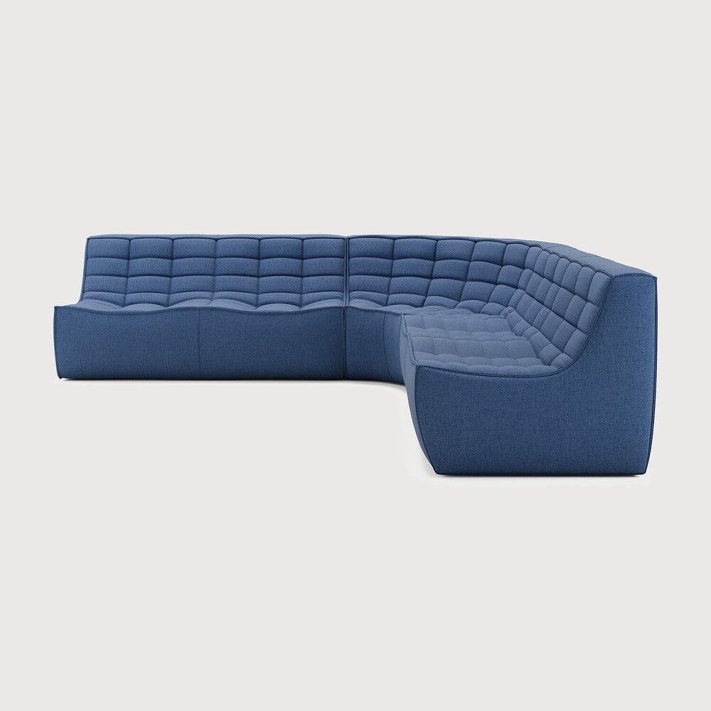 N701 Blue 90° Round Corner Right Modular Sofa Set | ready to ship!