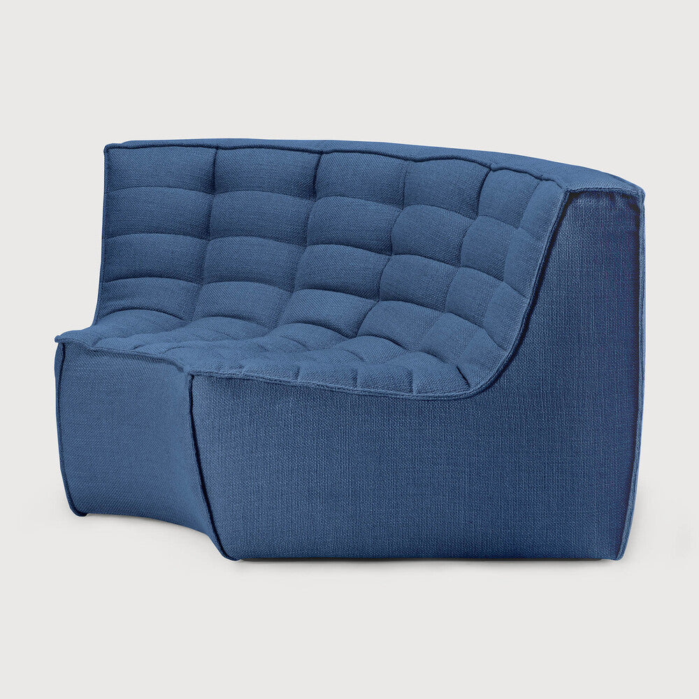 Featuring N701 Blue 90° Round Corner Right Modular Sofa Set by Ethnicraft at Amethyst Home. The N701 sofa is an inviting design that oozes comfort and relaxation. By combining the different modules and sizes, you have unlimited possibilities when it comes to creating your own unique setting. Designed by Jacques Deneef, it’s available in multiple colours and materials, with pre-con. Amethyst Home provides interior design, new construction, custom furniture, and area rugs in the Nashville metro area
