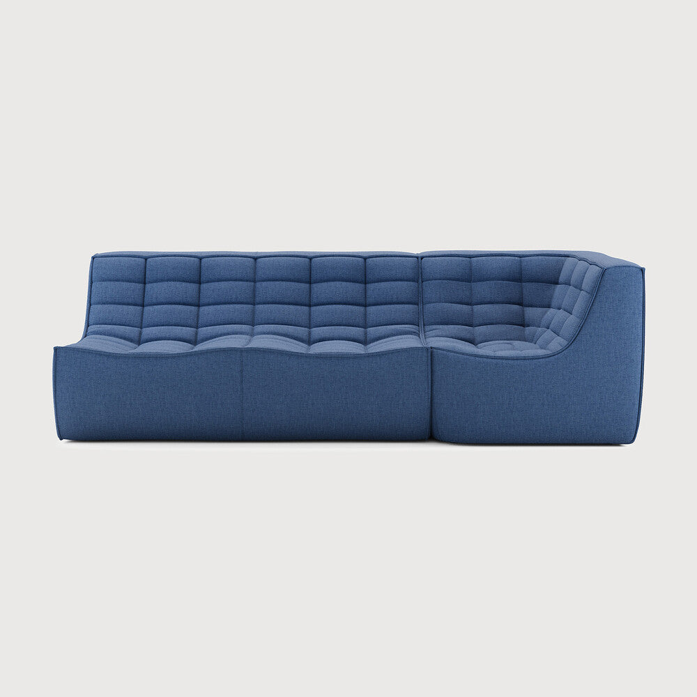 Featuring N701 Blue 90° Square Corner Right Modular Sofa Set by Ethnicraft at Amethyst Home. The N701 sofa is an inviting design that oozes comfort and relaxation. By combining the different modules and sizes, you have unlimited possibilities when it comes to creating your own unique setting. Designed by Jacques Deneef, it’s available in multiple colours and materials, with pre-conf. Amethyst Home provides interior design, new construction, custom furniture, and area rugs in the Houston metro area