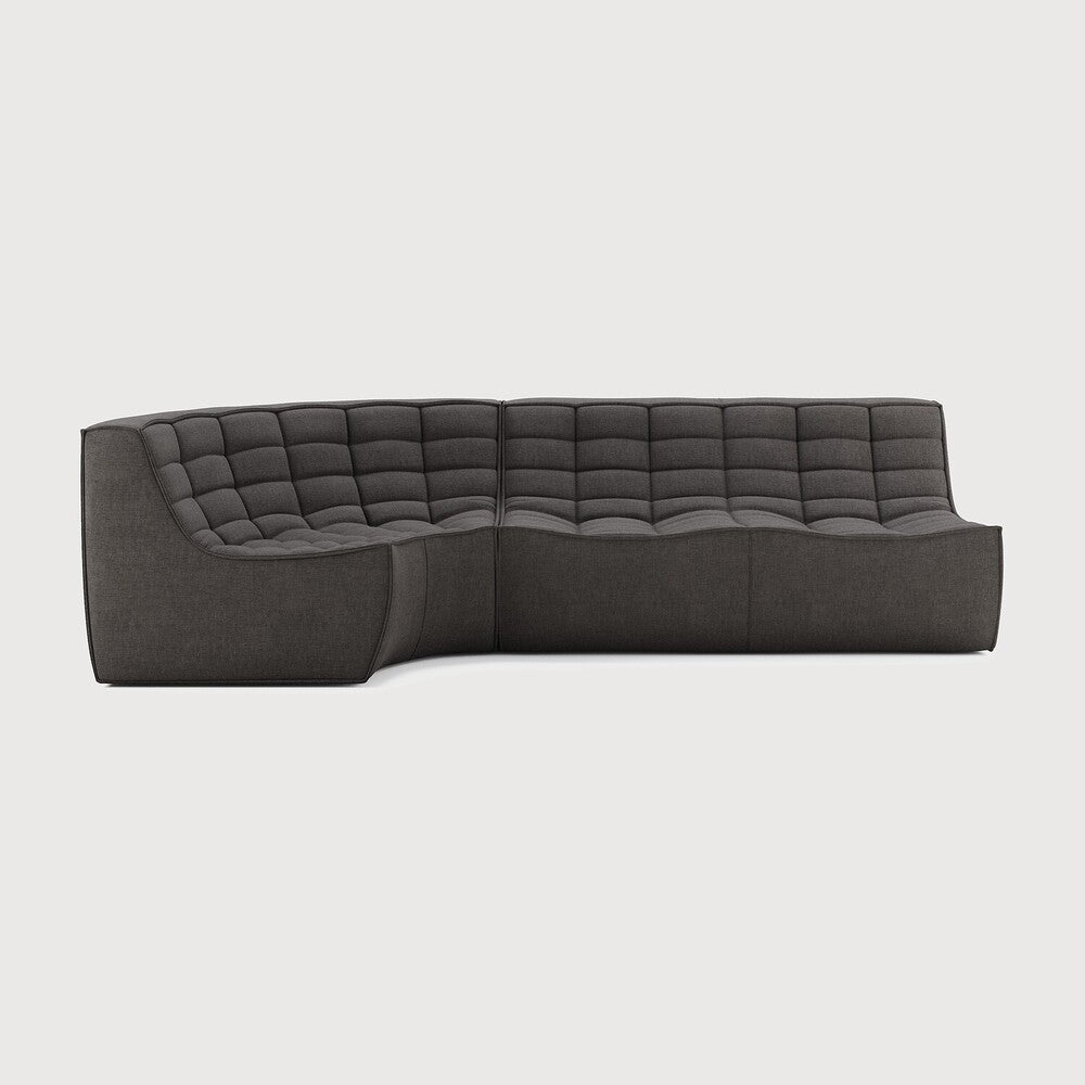 Featuring N701 Dark Grey 90° Round Left Corner Modular Sofa Set by Ethnicraft at Amethyst Home. The N701 sofa is an inviting design that oozes comfort and relaxation. By combining the different modules and sizes, you have unlimited possibilities when it comes to creating your own unique setting. Designed by Jacques Deneef, it’s available in multiple colours and materials, with pre-co. Amethyst Home provides interior design, new construction, custom furniture, and area rugs in the Dallas metro area