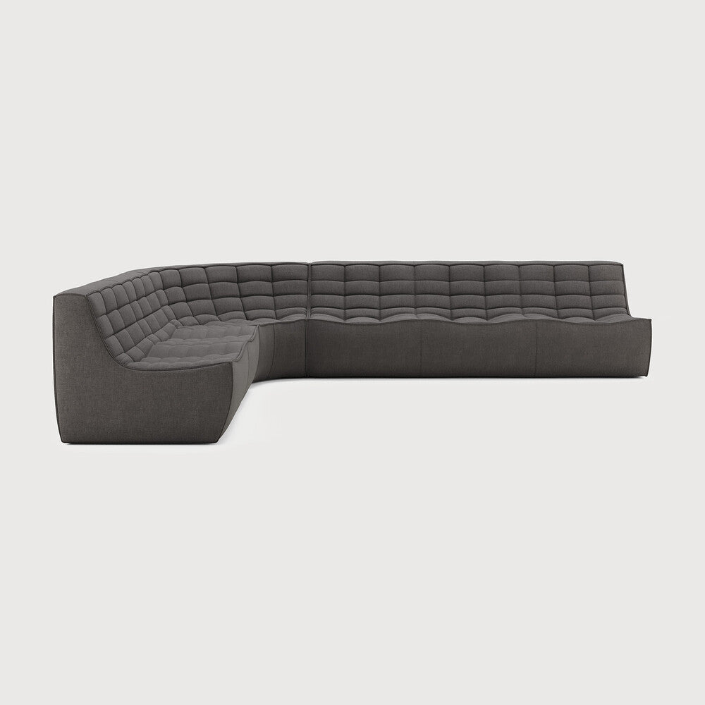 N701 Dark Grey 90° Round Left Corner Modular Sofa Set | ready to ship!