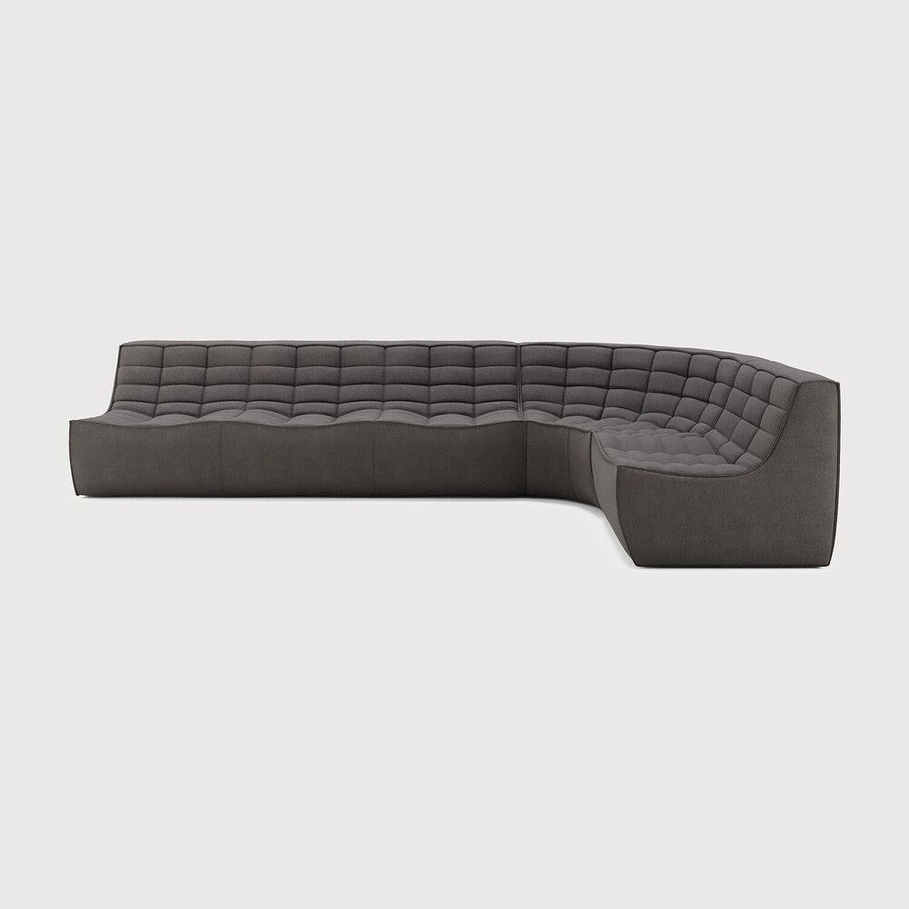 Featuring N701 Dark Grey 90° Round Corner Right Modular Sofa Set by Ethnicraft at Amethyst Home. The N701 sofa is an inviting design that oozes comfort and relaxation. By combining the different modules and sizes, you have unlimited possibilities when it comes to creating your own unique setting. Designed by Jacques Deneef, it’s available in multiple colours and materials, with pr. Amethyst Home provides interior design, new construction, custom furniture, and area rugs in the Charlotte metro area