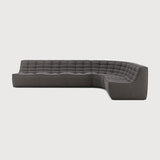 Featuring N701 Dark Grey 90° Round Corner Right Modular Sofa Set by Ethnicraft at Amethyst Home. The N701 sofa is an inviting design that oozes comfort and relaxation. By combining the different modules and sizes, you have unlimited possibilities when it comes to creating your own unique setting. Designed by Jacques Deneef, it’s available in multiple colours and materials, with pr. Amethyst Home provides interior design, new construction, custom furniture, and area rugs in the Charlotte metro area