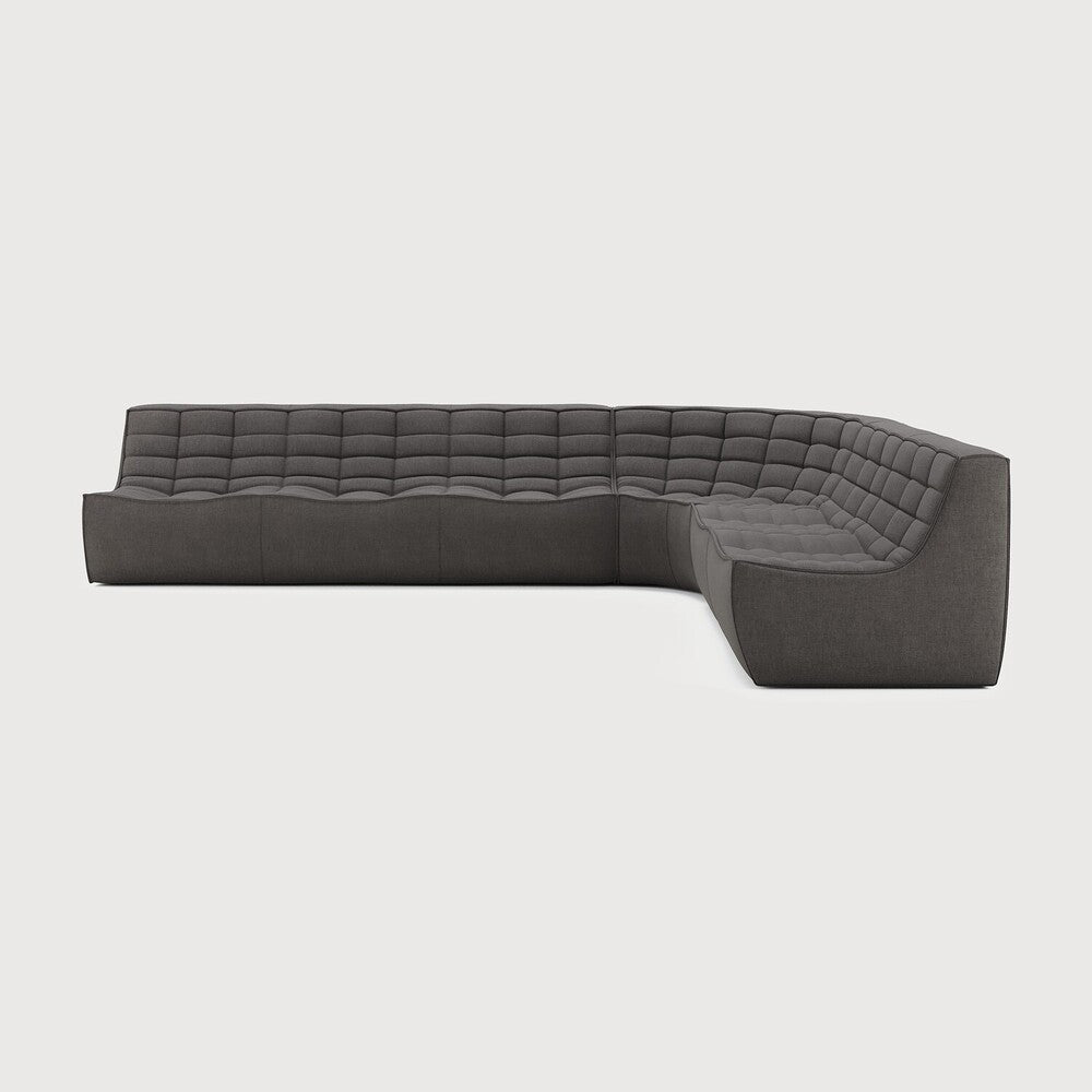 Featuring N701 Dark Grey 90° Round Corner Right Modular Sofa Set by Ethnicraft at Amethyst Home. The N701 sofa is an inviting design that oozes comfort and relaxation. By combining the different modules and sizes, you have unlimited possibilities when it comes to creating your own unique setting. Designed by Jacques Deneef, it’s available in multiple colours and materials, with . Amethyst Home provides interior design, new construction, custom furniture, and area rugs in the Kansas City metro area