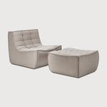 Featuring N701 Ecru  Footstool by Ethnicraft at Amethyst Home. The N701 sofa is an inviting design that oozes comfort and relaxation. By combining the different modules and sizes, you have unlimited possibilities when it comes to creating your own unique setting.Weight : 23 lbs Dimensions: 28" W x 28" L x 17" H. Amethyst Home provides interior design, new construction, custom furniture, and area rugs in the Park City metro area