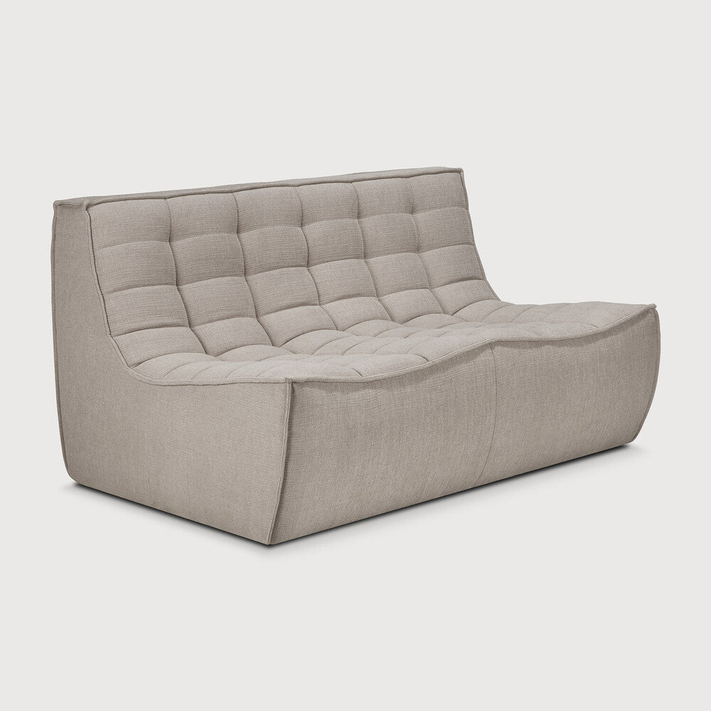 Featuring N701 Ecru 2 Seater Modular Sofa Piece by Ethnicraft at Amethyst Home. The N701 sofa is an inviting design that oozes comfort and relaxation. By combining the different modules and sizes, you have unlimited possibilities when it comes to creating your own unique setting.Weight : 61 lbs Dimensions: 36" W x 55.5" L x 30" H. Amethyst Home provides interior design, new construction, custom furniture, and area rugs in the Austin metro area