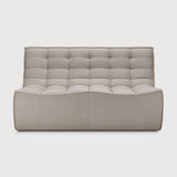 Featuring N701 Ecru 2 Seater Modular Sofa Piece by Ethnicraft at Amethyst Home. The N701 sofa is an inviting design that oozes comfort and relaxation. By combining the different modules and sizes, you have unlimited possibilities when it comes to creating your own unique setting.Weight : 61 lbs Dimensions: 36" W x 55.5" L x 30" H. Amethyst Home provides interior design, new construction, custom furniture, and area rugs in the Calabasas metro area