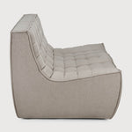 Featuring N701 Ecru 2 Seater Modular Sofa Piece by Ethnicraft at Amethyst Home. The N701 sofa is an inviting design that oozes comfort and relaxation. By combining the different modules and sizes, you have unlimited possibilities when it comes to creating your own unique setting.Weight : 61 lbs Dimensions: 36" W x 55.5" L x 30" H. Amethyst Home provides interior design, new construction, custom furniture, and area rugs in the Houston metro area