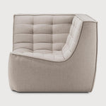 Featuring N701 Ecru 90° Square Corner Modular Sofa Piece by Ethnicraft at Amethyst Home. The N701 sofa is an inviting design that oozes comfort and relaxation. By combining the different modules and sizes, you have unlimited possibilities when it comes to creating your own unique setting.Weight : 47 lbs Dimensions: 36" W x 36" L x 30" H. Amethyst Home provides interior design, new construction, custom furniture, and area rugs in the Monterey metro area