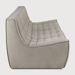 Featuring N701 Ecru 3 Seater Modular Sofa by Ethnicraft at Amethyst Home. The N701 sofa is an inviting design that oozes comfort and relaxation. By combining the different modules and sizes, you have unlimited possibilities when it comes to creating your own unique setting.Weight : 87 lbs Dimensions: 36" W x 83" L x 30" H. Amethyst Home provides interior design, new construction, custom furniture, and area rugs in the San Diego metro area