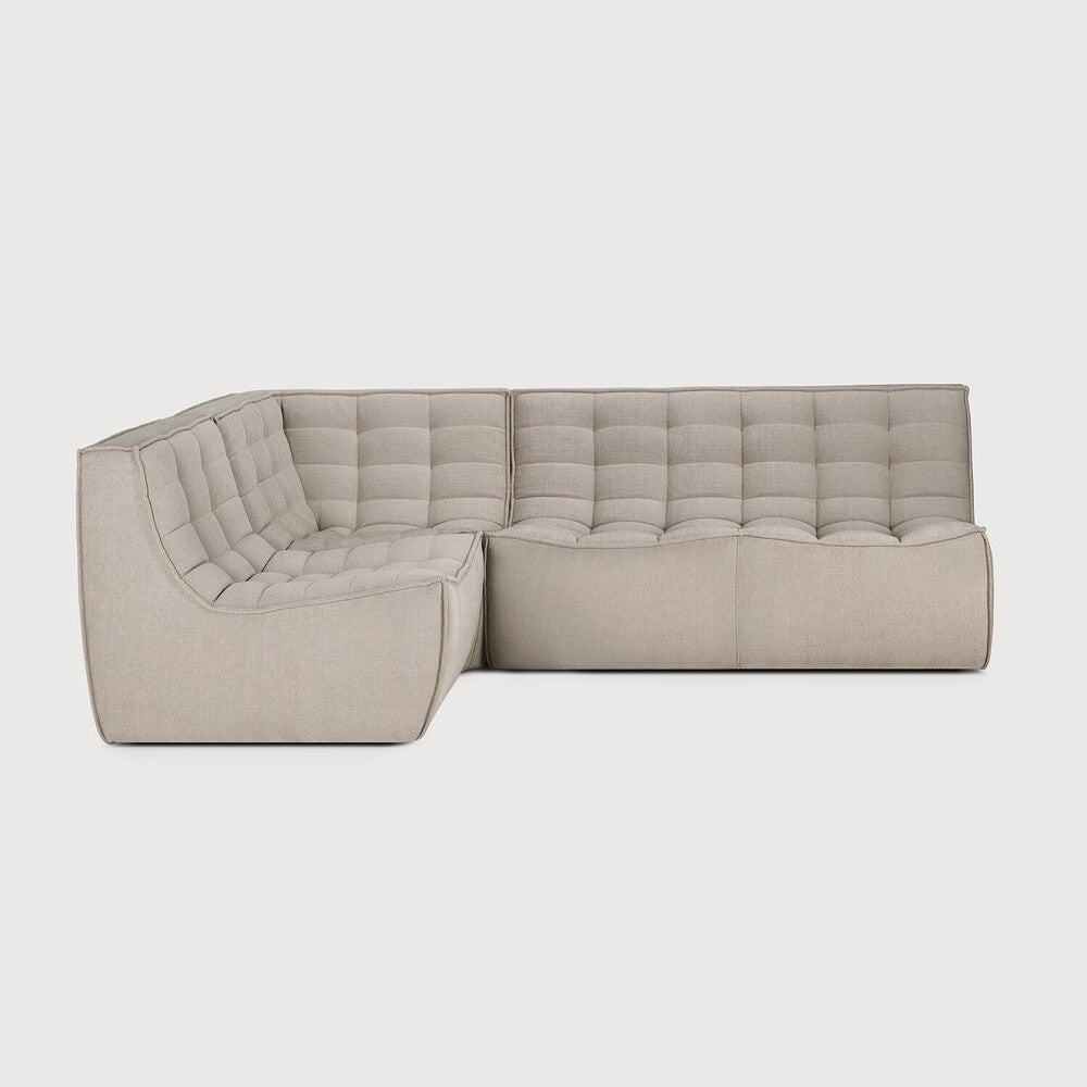 Featuring N701 Ecru 2 Seater Modular Sofa Piece by Ethnicraft at Amethyst Home. The N701 sofa is an inviting design that oozes comfort and relaxation. By combining the different modules and sizes, you have unlimited possibilities when it comes to creating your own unique setting.Weight : 61 lbs Dimensions: 36" W x 55.5" L x 30" H. Amethyst Home provides interior design, new construction, custom furniture, and area rugs in the Scottsdale metro area