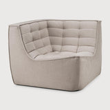Featuring N701 Ecru 90° Square Corner Modular Sofa Piece by Ethnicraft at Amethyst Home. The N701 sofa is an inviting design that oozes comfort and relaxation. By combining the different modules and sizes, you have unlimited possibilities when it comes to creating your own unique setting.Weight : 47 lbs Dimensions: 36" W x 36" L x 30" H. Amethyst Home provides interior design, new construction, custom furniture, and area rugs in the Scottsdale metro area
