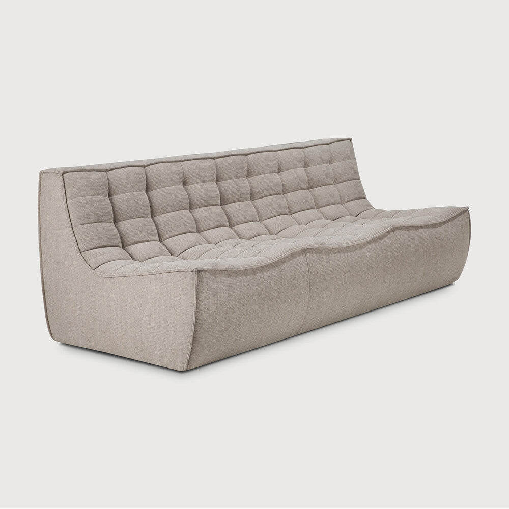 Featuring N701 Ecru 3 Seater Modular Sofa by Ethnicraft at Amethyst Home. The N701 sofa is an inviting design that oozes comfort and relaxation. By combining the different modules and sizes, you have unlimited possibilities when it comes to creating your own unique setting.Weight : 87 lbs Dimensions: 36" W x 83" L x 30" H. Amethyst Home provides interior design, new construction, custom furniture, and area rugs in the Washington metro area