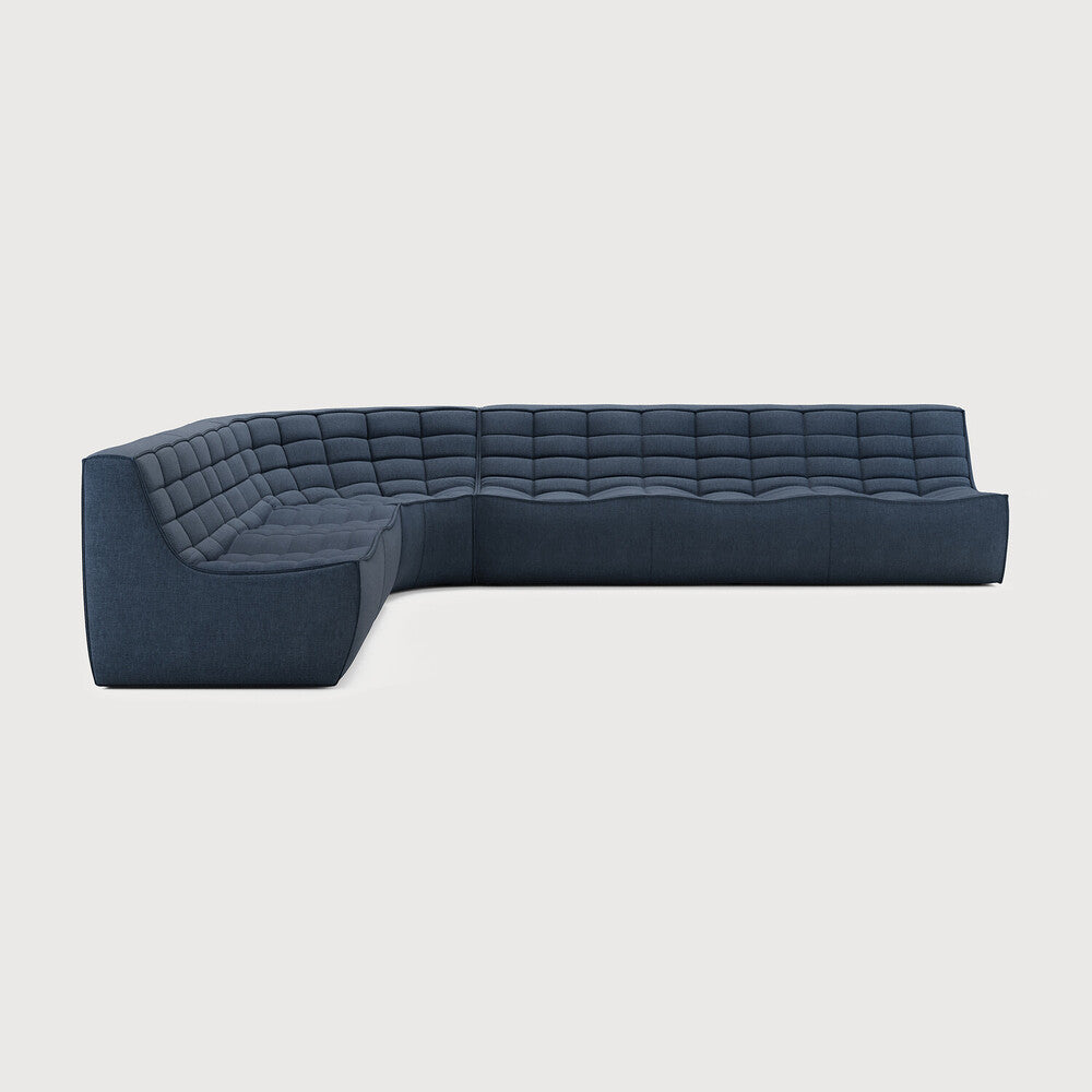 N701 Graphite 90° Round Left Corner Modular Sofa Set | ready to ship!