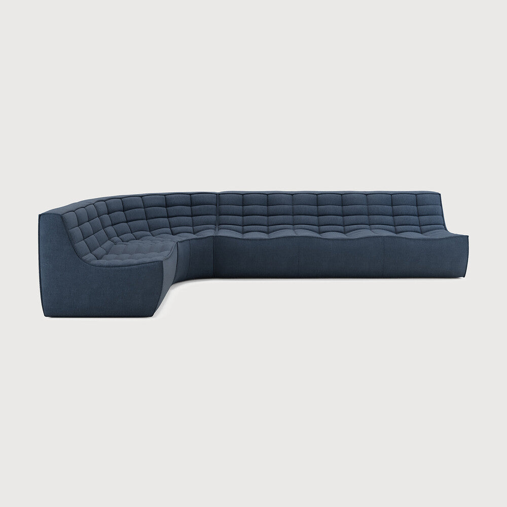 N701 Graphite 90° Round Left Corner Modular Sofa Set | ready to ship!