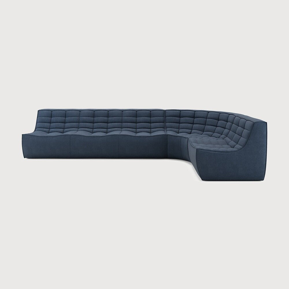 N701 Graphite Eco 90° Round Corner Right Modular Sofa Set | ready to ship!