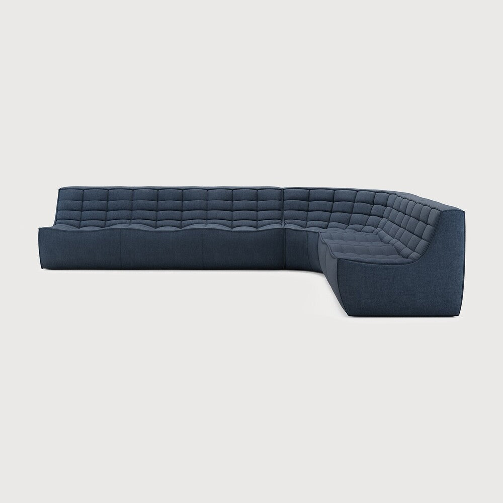 N701 Graphite Eco 90° Round Corner Right Modular Sofa Set | ready to ship!