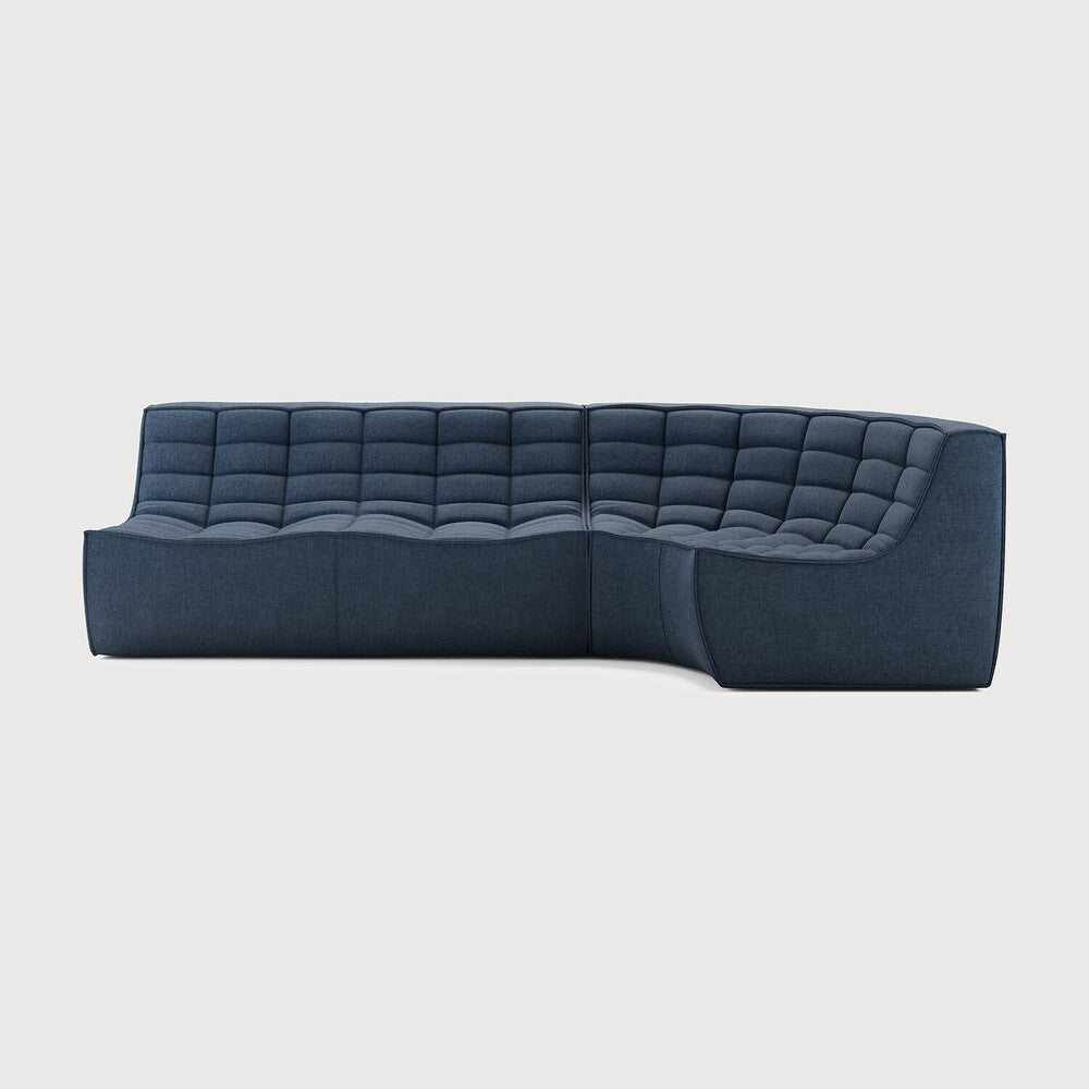 N701 Graphite Eco 90° Round Corner Right  Modular Sofa Set | ready to ship!