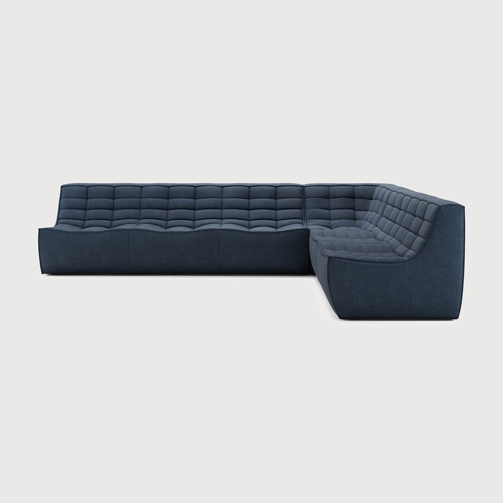 Featuring N701 Graphite Eco 90° Square Corner Right  Modular Sofa Set by Ethnicraft at Amethyst Home. The N701 sofa is an inviting design that oozes comfort and relaxation. By combining the different modules and sizes, you have unlimited possibilities when it comes to creating your own unique setting. Designed by Jacques Deneef, it’s available in multiple colours and materials. Amethyst Home provides interior design, new construction, custom furniture, and area rugs in the Newport Beach metro area